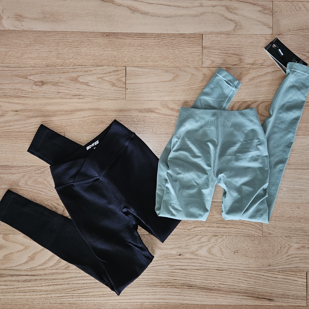 New! Bo+Tee Athletic Leggings Bundle Size XS